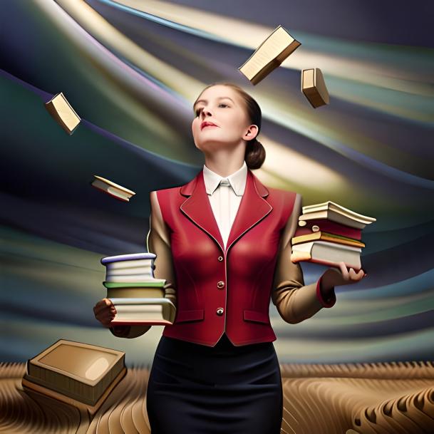 woman juggling books to find a self-publishing platform