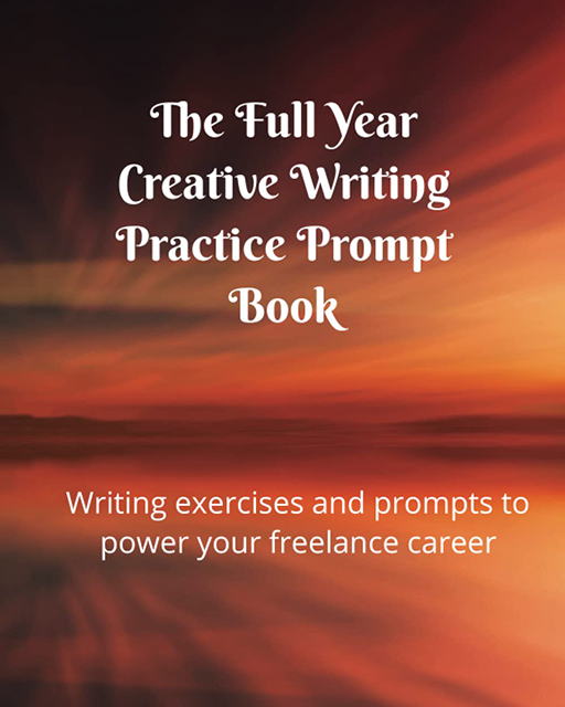 cover showing night sky full year creative writing practice prompt book